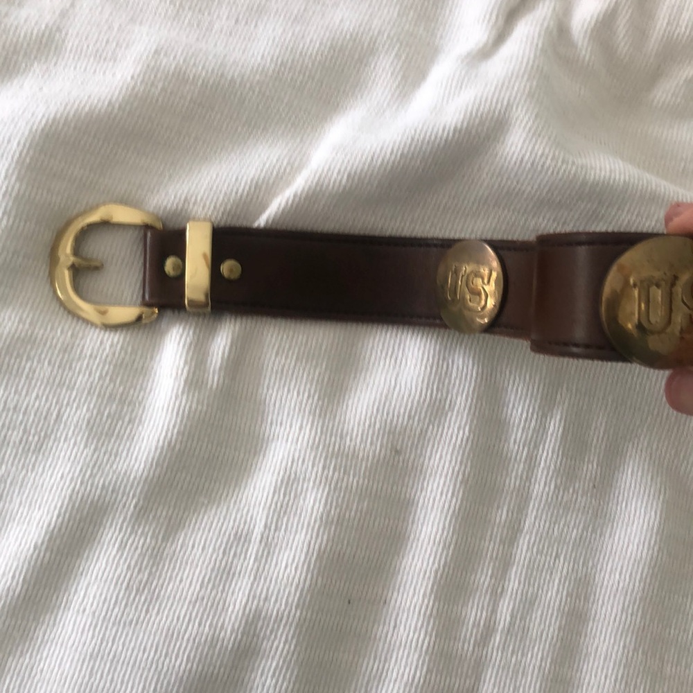 Leather belt 34 brown